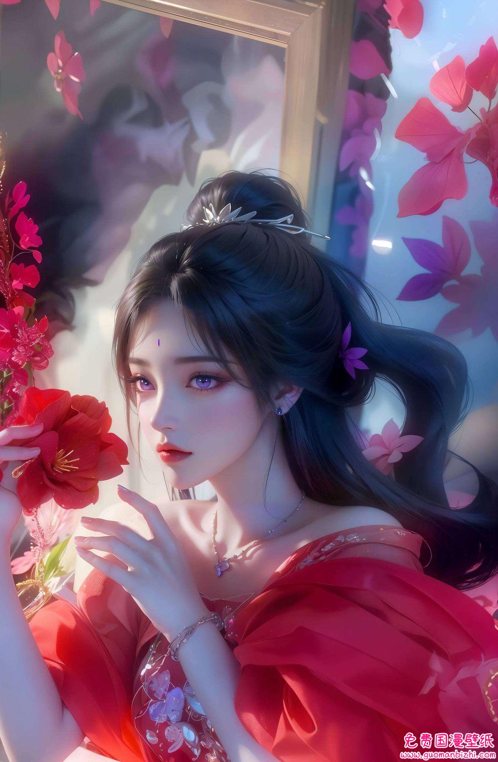 AI古风图片，手机壁纸游戏，月婵仙子横屏之美。