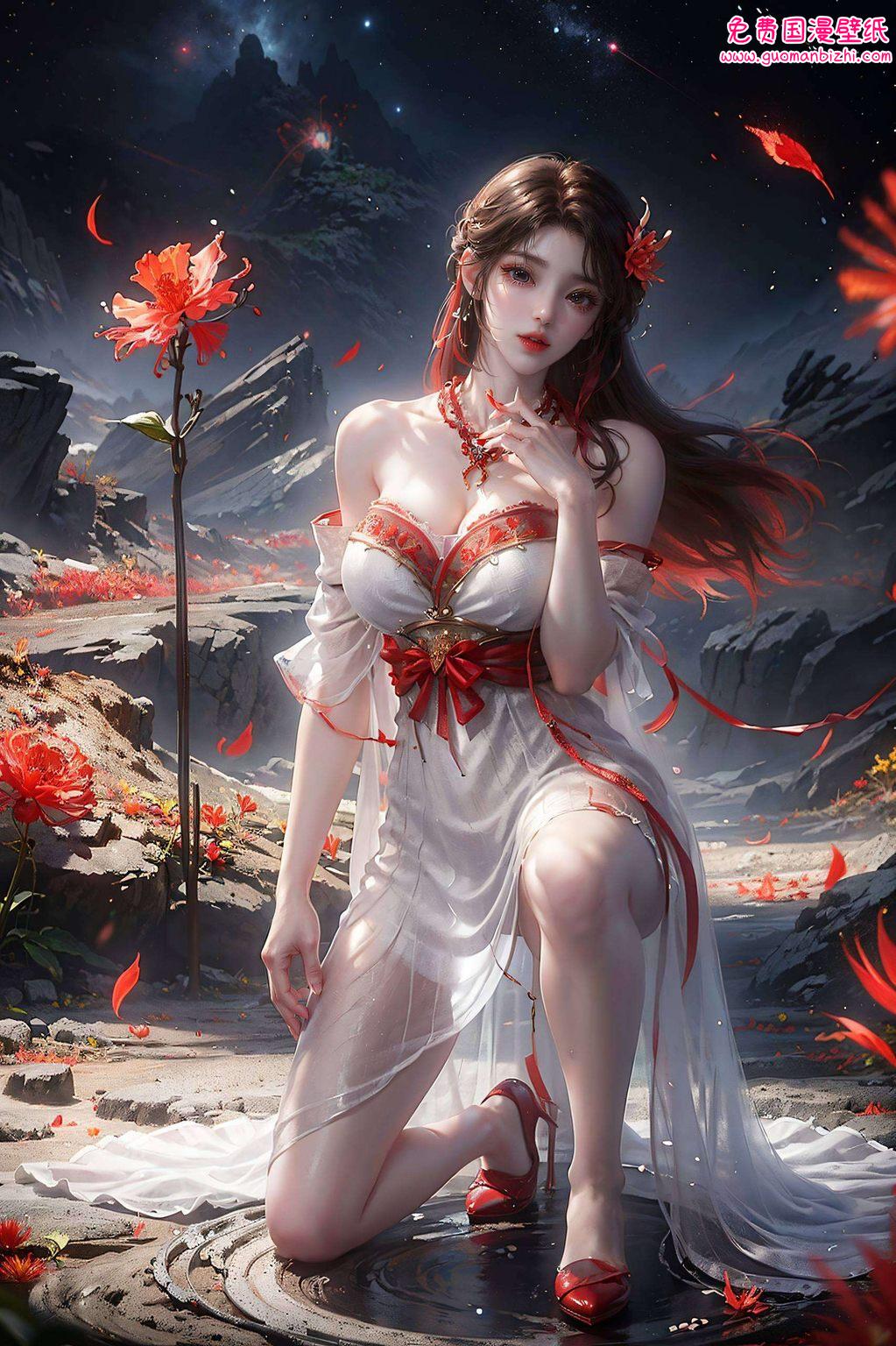 火灵儿泳衣高清：AIGC×二次元×平板×可爱壁纸集