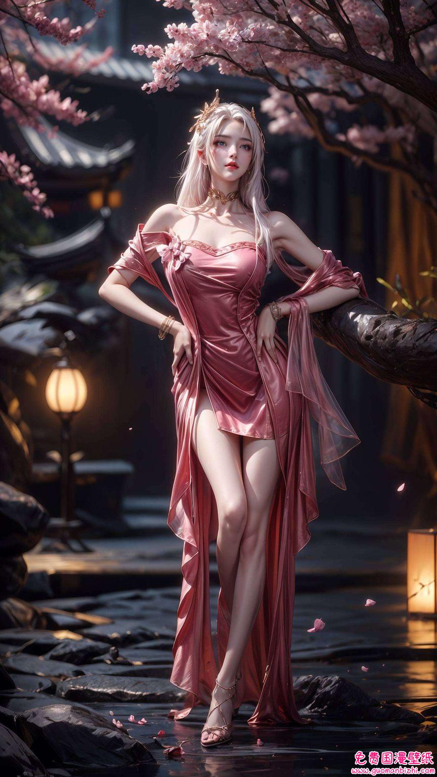 AI图例·天狐仙子全身高清壁纸，古香古色游戏壁纸iPhone专用