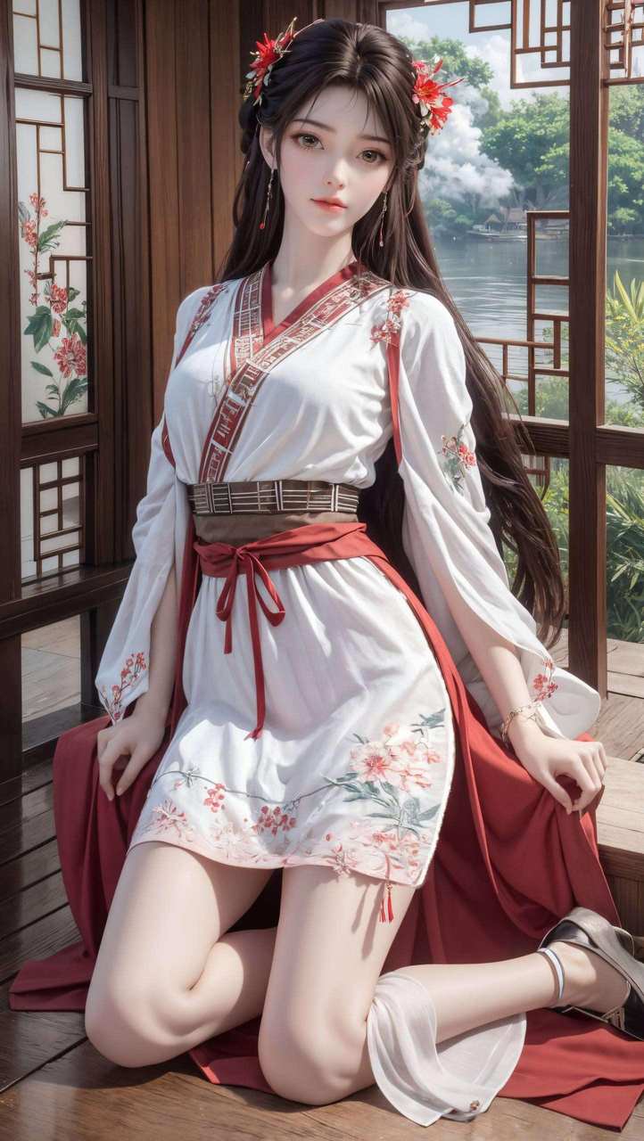 q版火灵儿壁纸：护眼苹果桌面装饰图