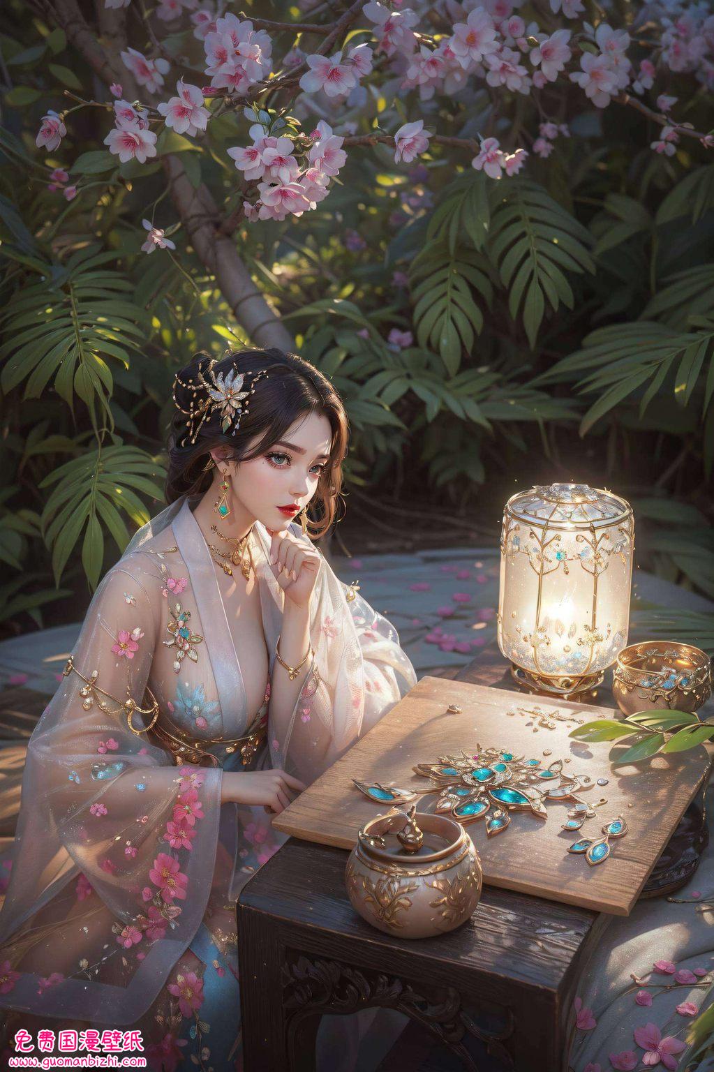 AI素材免费壁纸合集：苹果艺术壁纸，柳乃神树之美尽收眼底