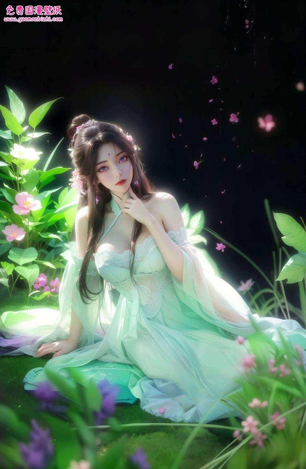 AI生成图片：二次元壁纸iPhone专用，古风漫画壁纸精选集