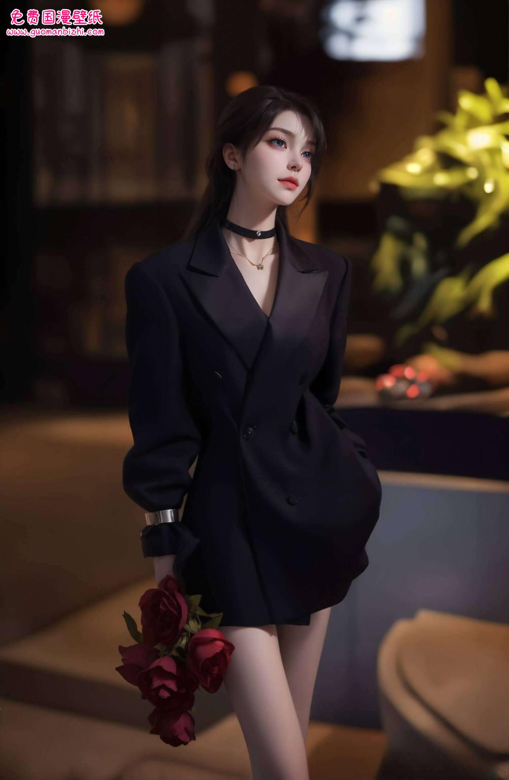 AI壁纸壁纸精细，天狐仙子黄化角色，简洁手机壁纸呈现