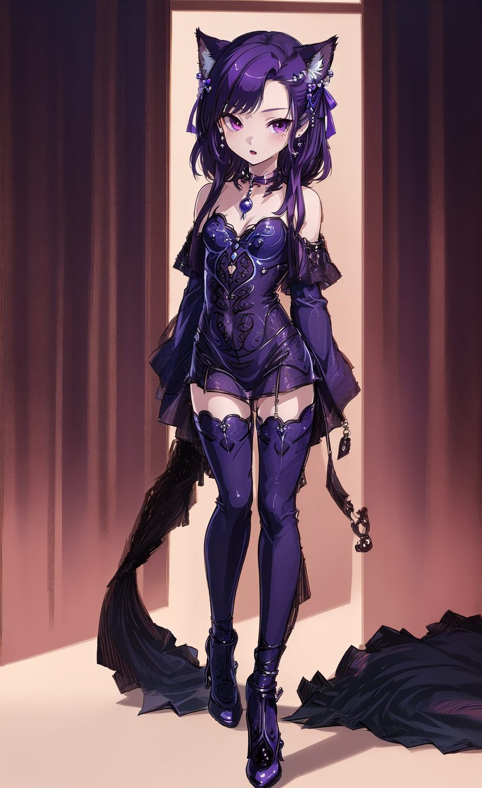 AI生成壁纸集:妖娆紫色潮女妖,护眼平板动画壁纸精选 AI生成壁纸集:妖娆紫色潮女妖,护眼平板动画壁纸精选