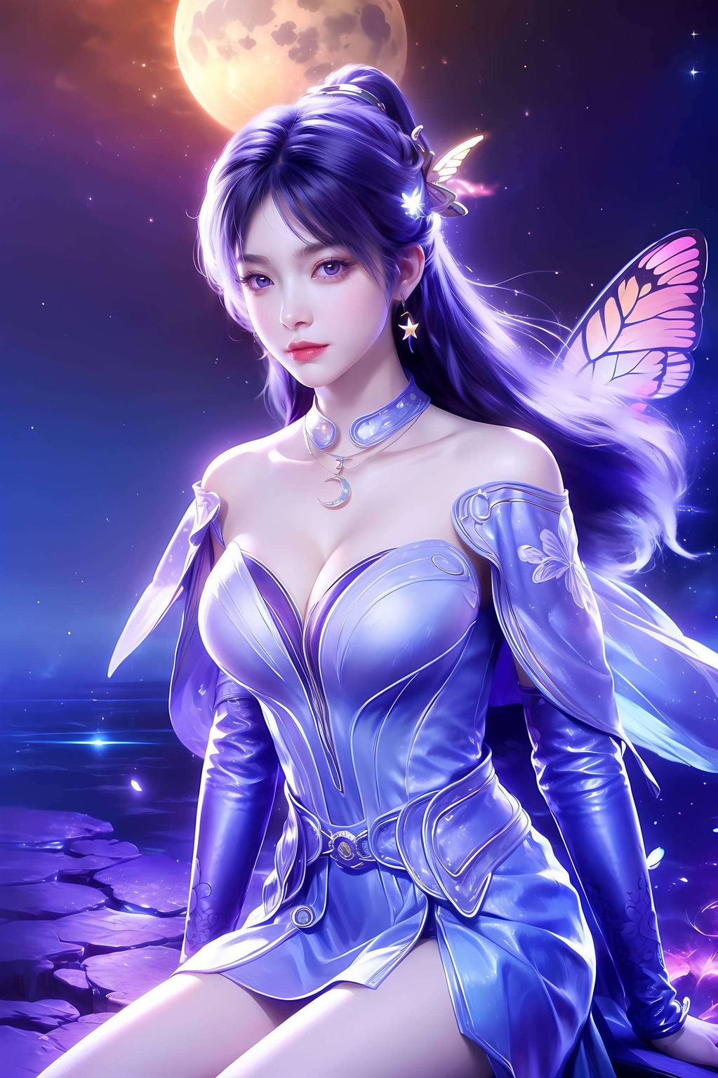 姬紫月时尚装壁纸图片——AI图片参考，壁纸护眼，手机专属可爱壁纸集