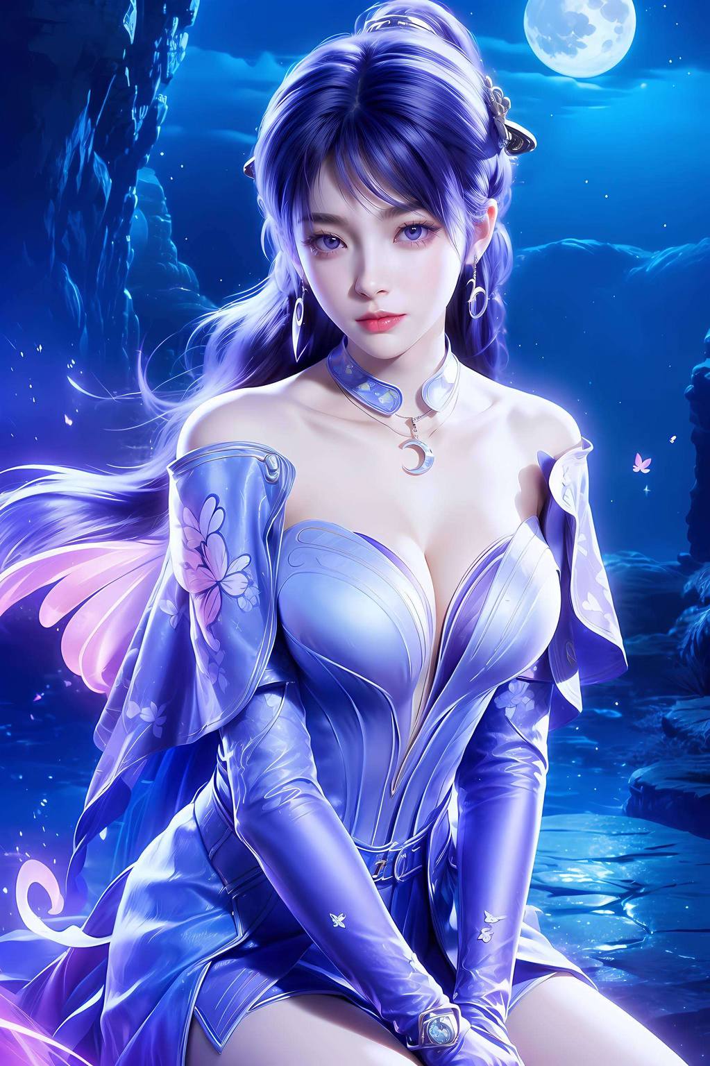 姬紫月时尚装壁纸图片——AI图片参考，壁纸护眼，手机专属可爱壁纸集