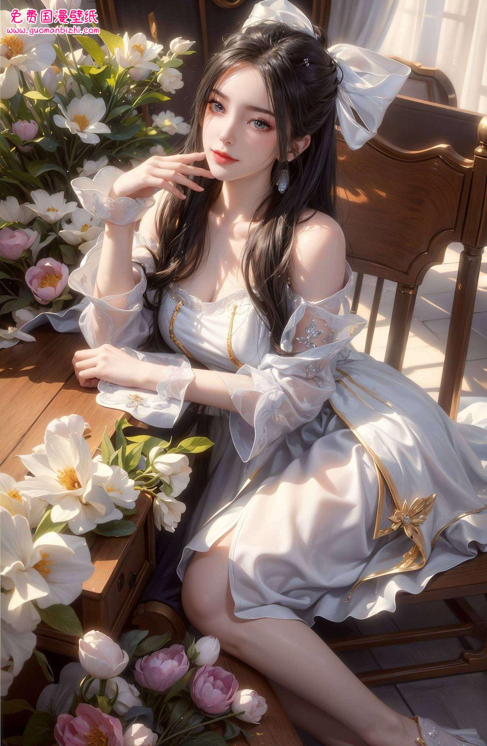 AI素材完美像素，平板可爱壁纸——焰灵姬4k全身风采