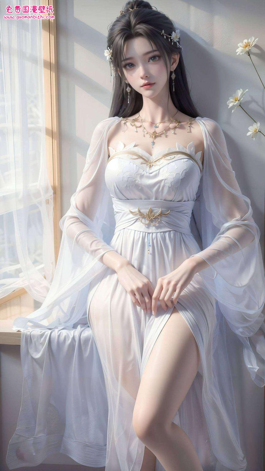 石昊与清漪：AI图例AIGC免费壁纸分享，iPhone古风披头散发壁纸集