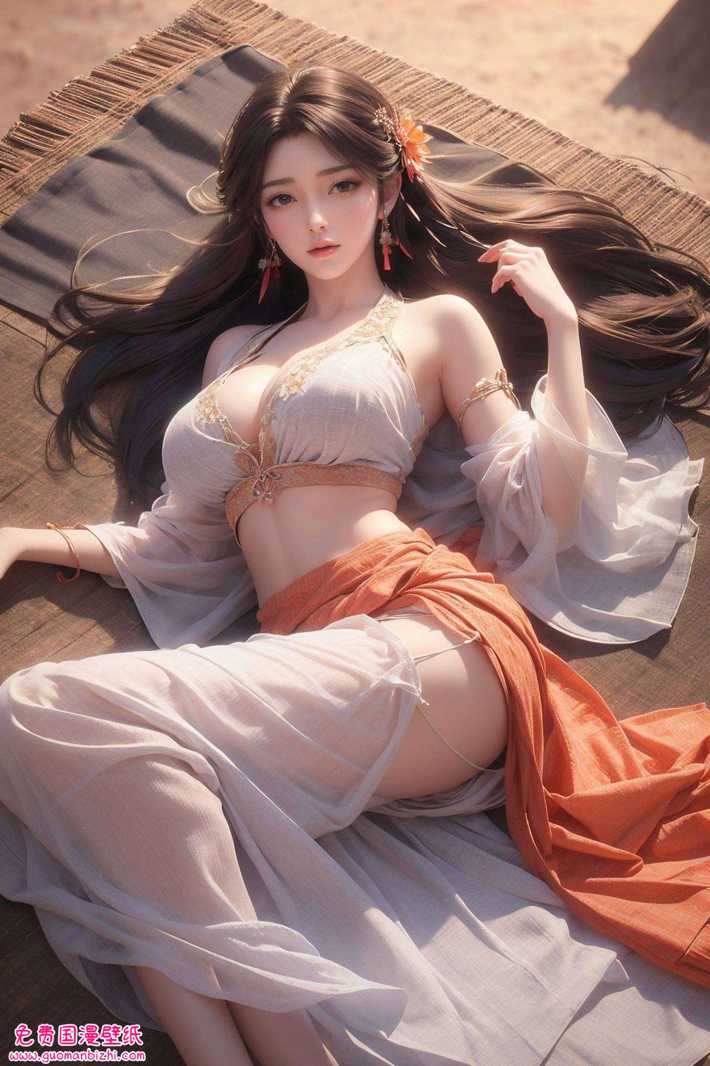 AI素材库：极简壁纸与苹果古风漫画壁纸集锦——小舞火灵儿高清竖屏精选