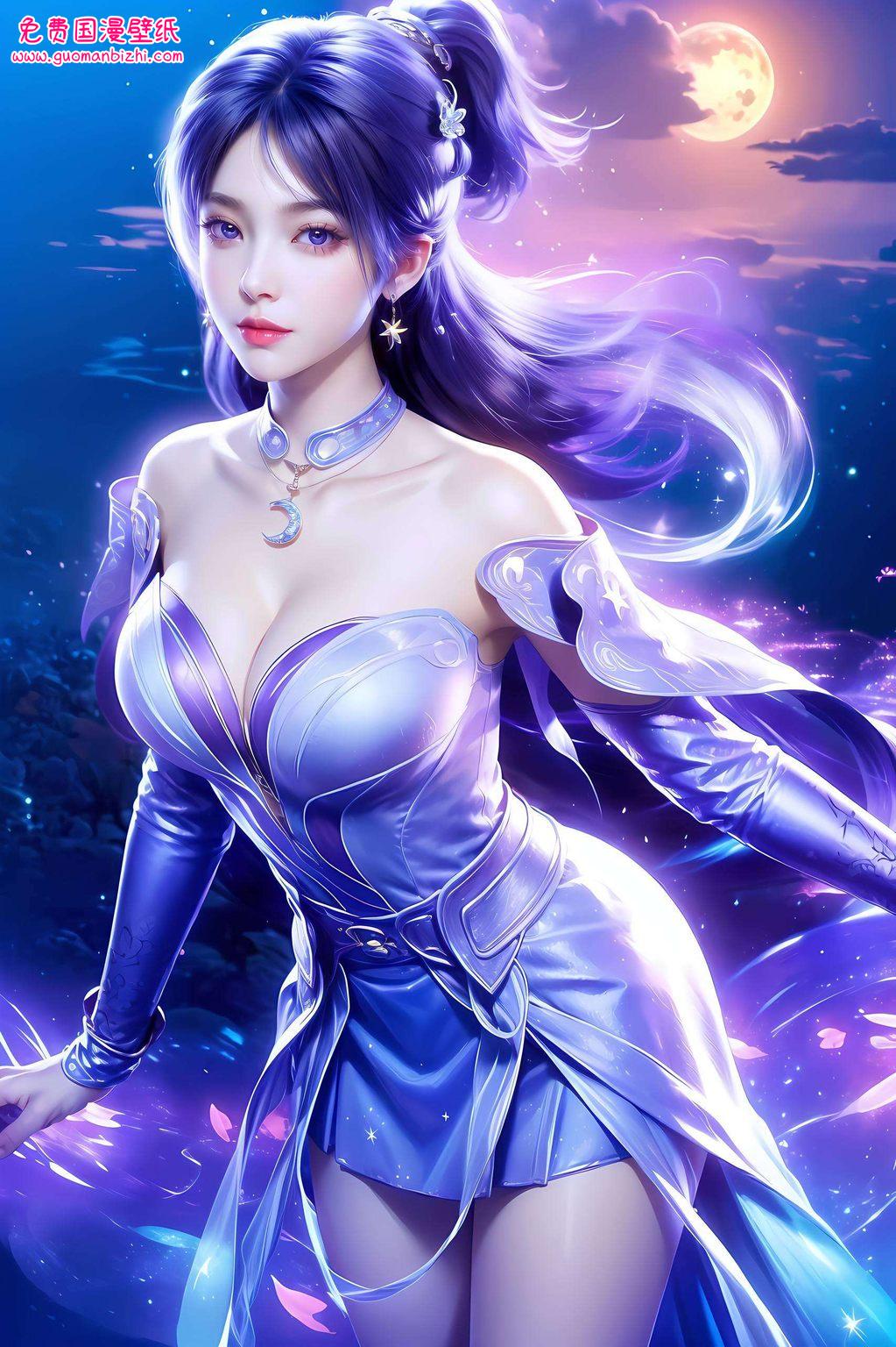 姬紫月炸裂：AI动漫人物壁纸，完美像素苹果古风漫画壁纸集