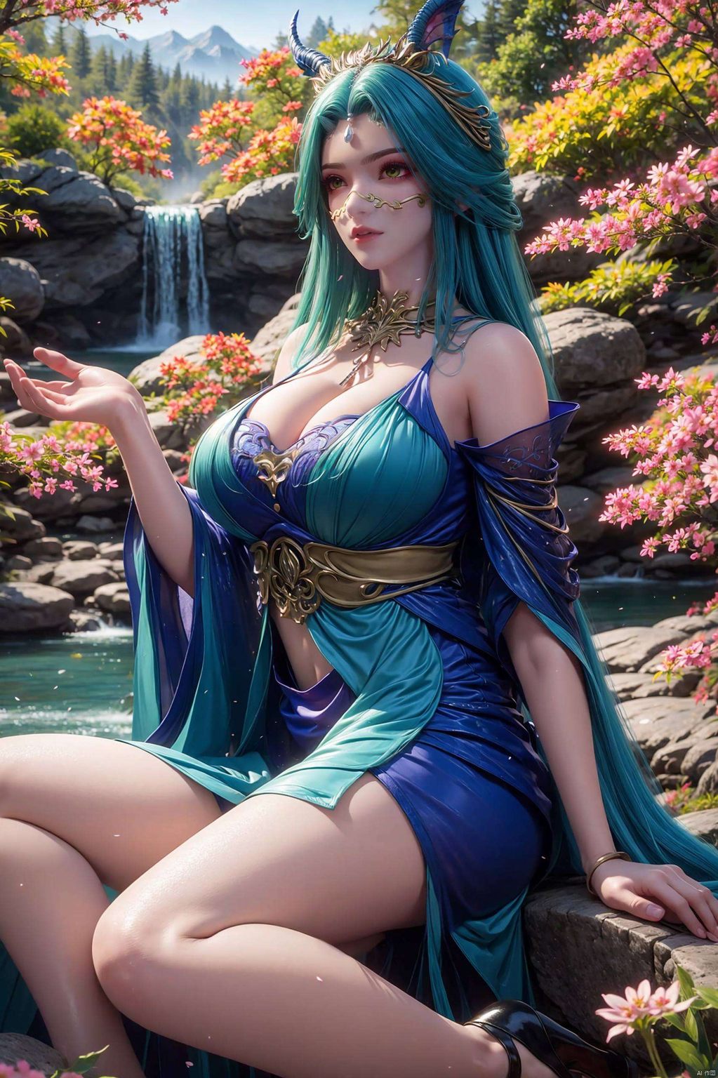 龙女斗破：AI生成极简壁纸，iPad桌面图片新境界