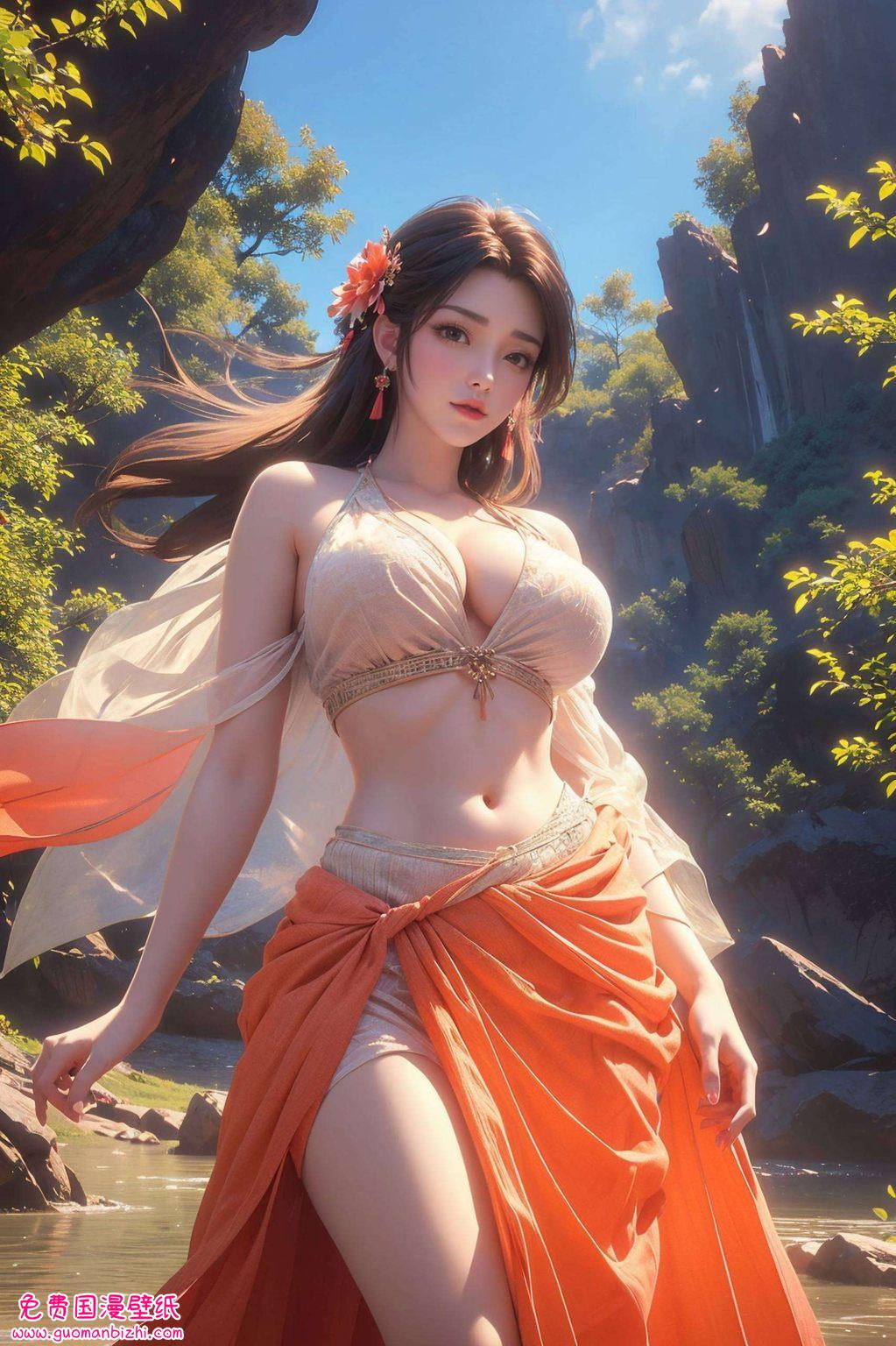 火灵儿火桑树ai生成图片，护眼壁纸PC桌面主题精选集