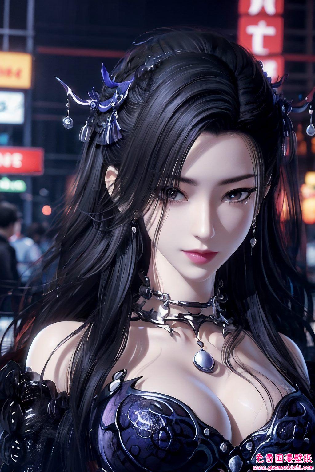 AI动漫人物二次元壁纸，苹果潮图壁纸集——潮女妖性感壁纸高清珍藏