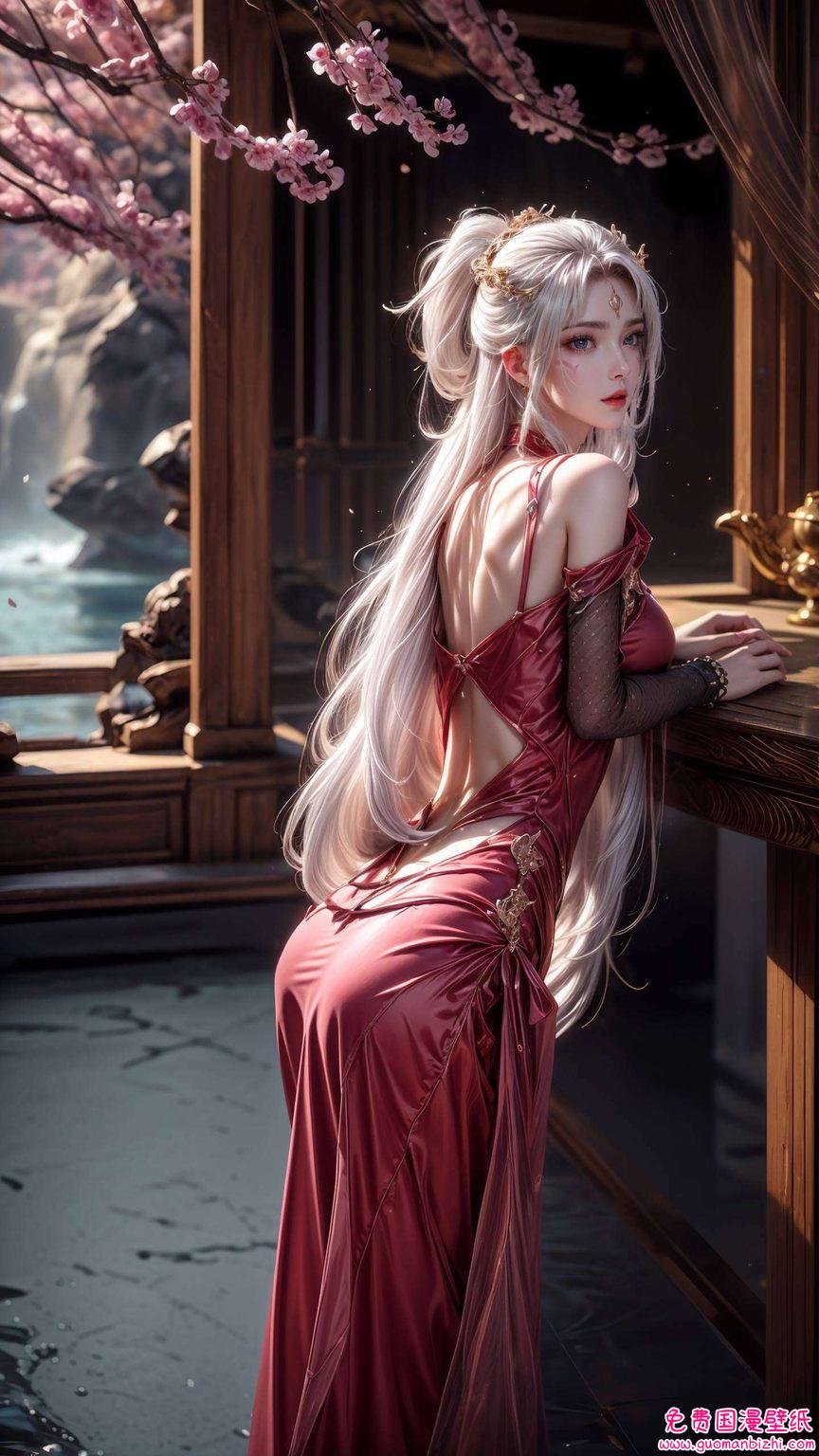 天狐仙子嘟嘟唇：AI范例二次元壁纸，唯美手机壁纸精选集