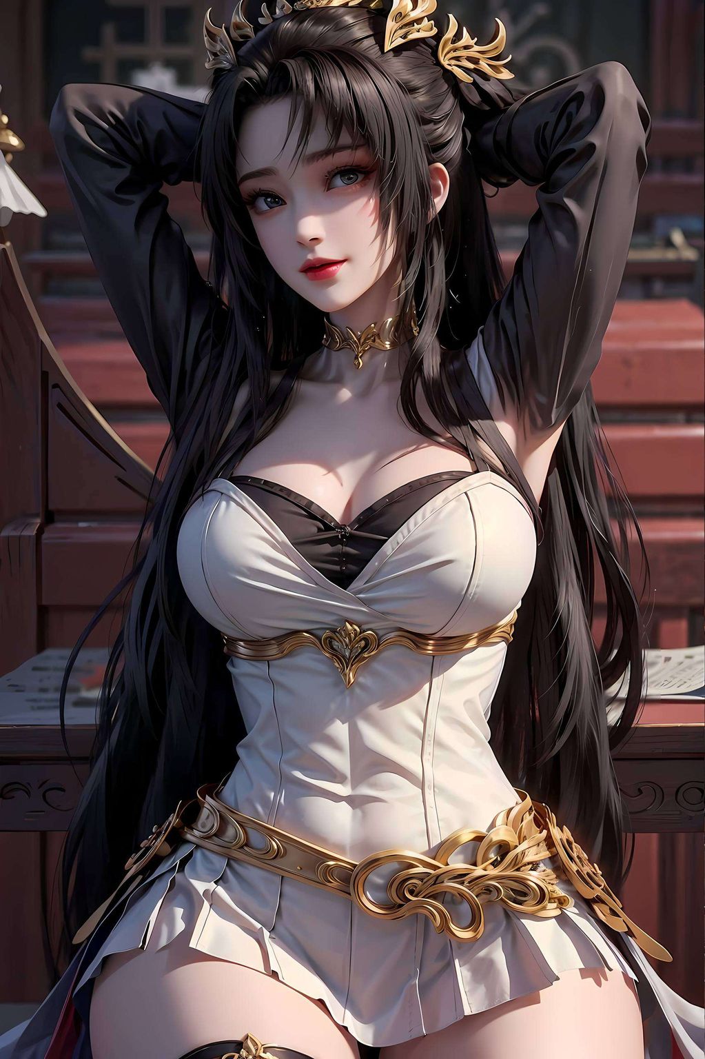 天狐仙子完美世界：AI创作AIGC免费壁纸分享，苹果粉色浪漫仙境