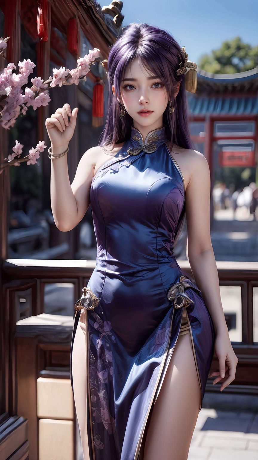 探索古风漫画之美：紫色精细角色姬紫月，设置为电脑壁纸的艺术指南