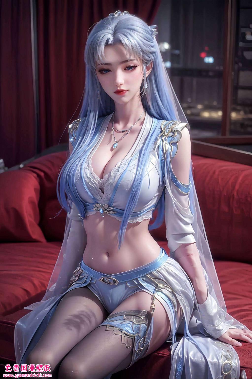 AI角色AIGC壁纸：护眼手机桌面装饰图，妖夜与宁雨蝶谁更胜一筹？