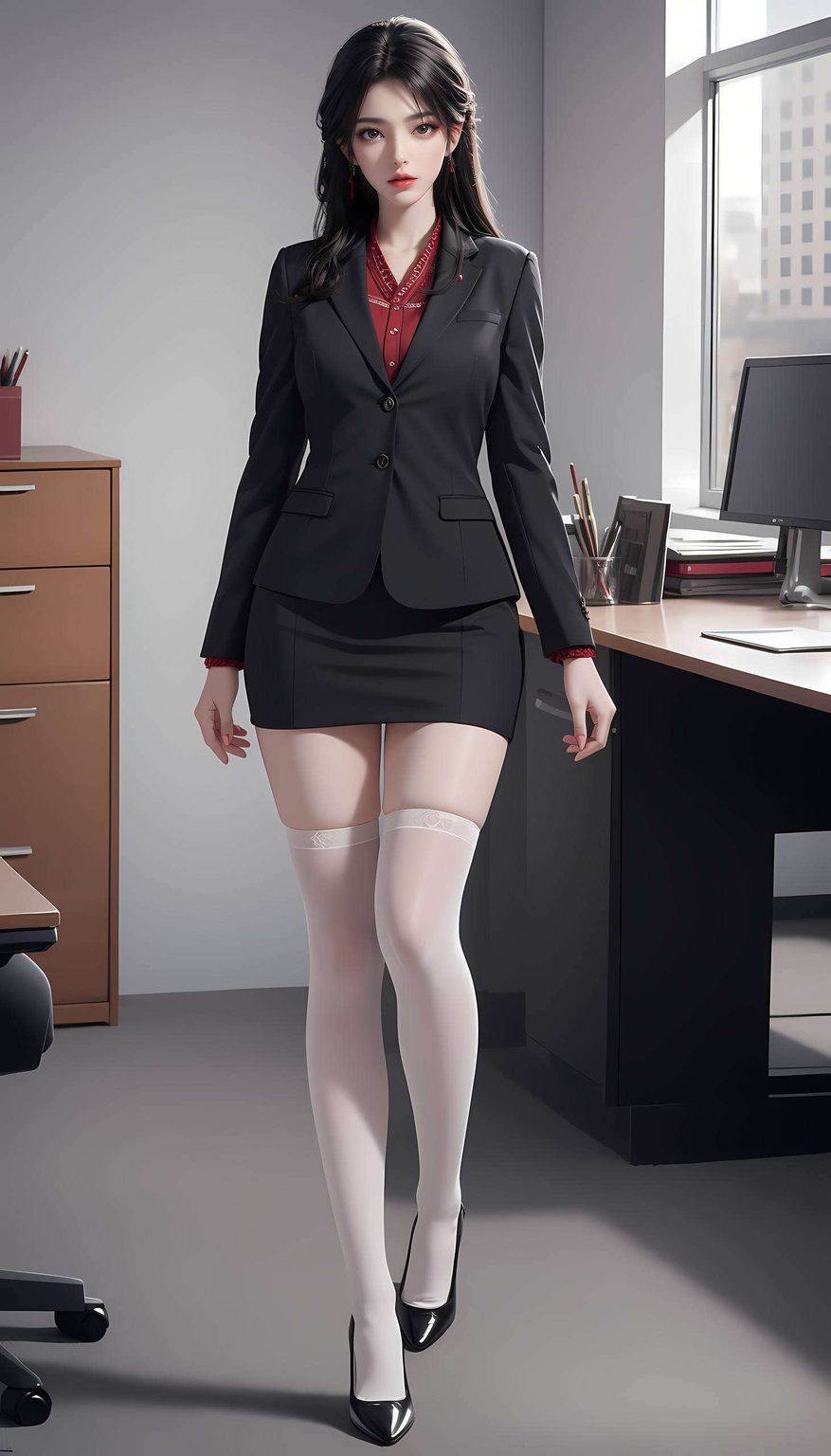 AI素材动漫壁纸：火灵儿火桑树片段，兼容win10壁纸，点亮桌面图片