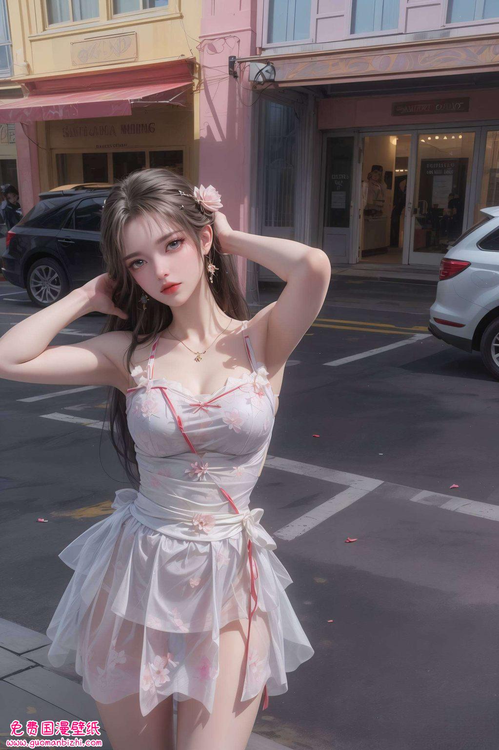 AI生成二次元壁纸，平板专用，清漪美女平板Ins风高清动漫图片