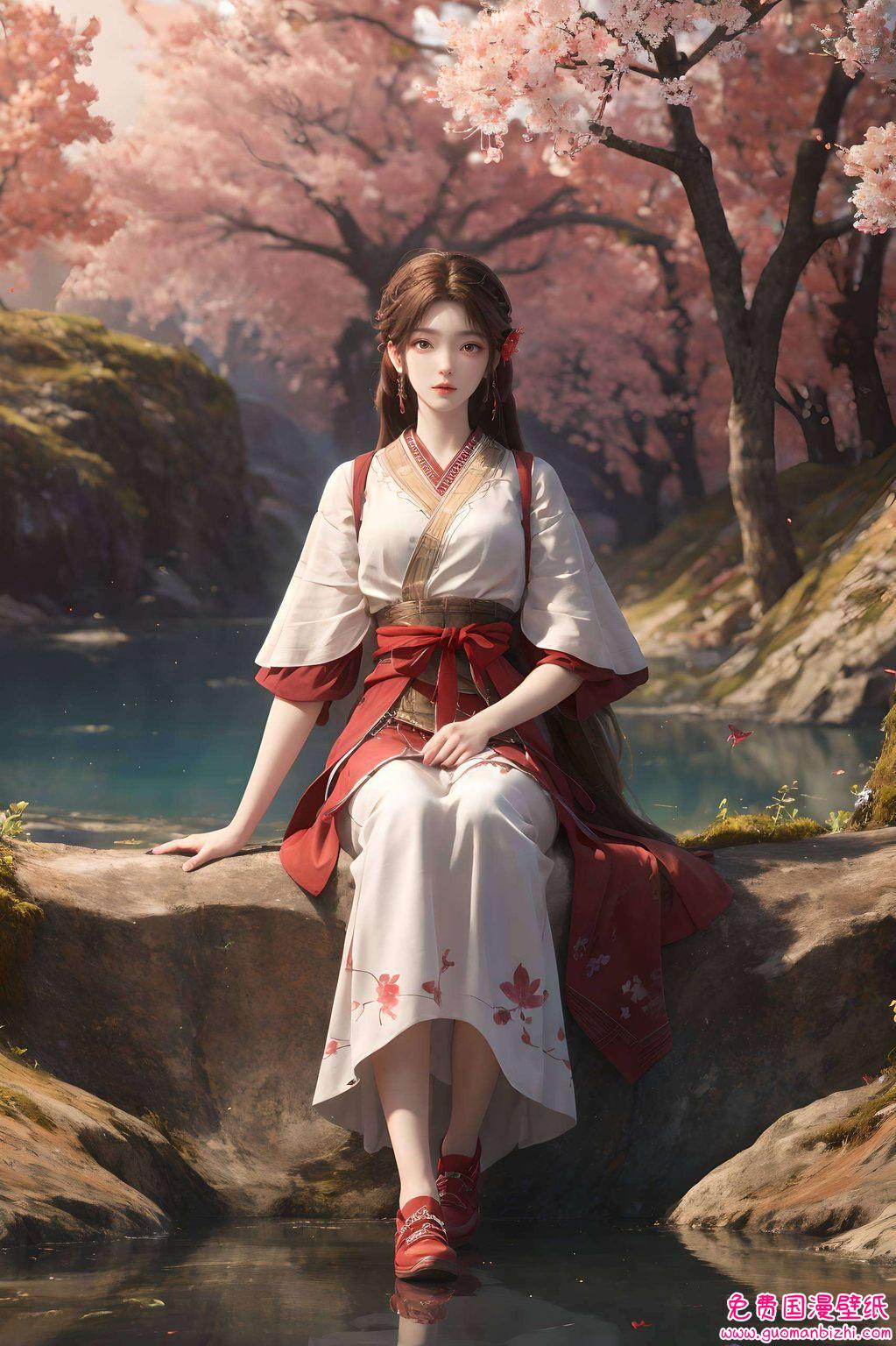 石昊火灵儿绝美壁纸：AI动漫人物AIGC游戏壁纸，苹果唯美手机壁纸古风集