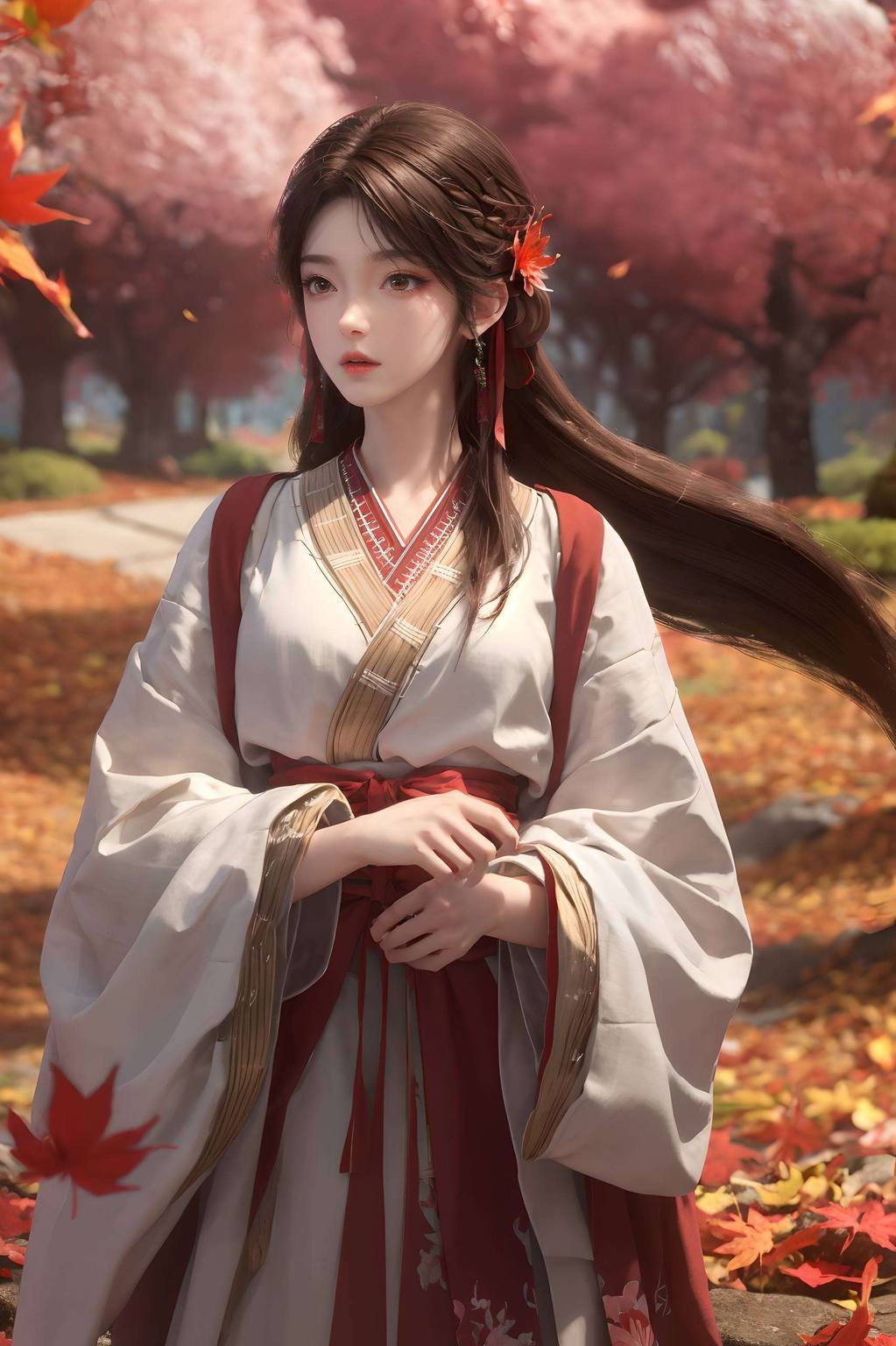 完美世界火灵儿人物壁纸：护眼简洁平板高清壁纸，像素完美呈现