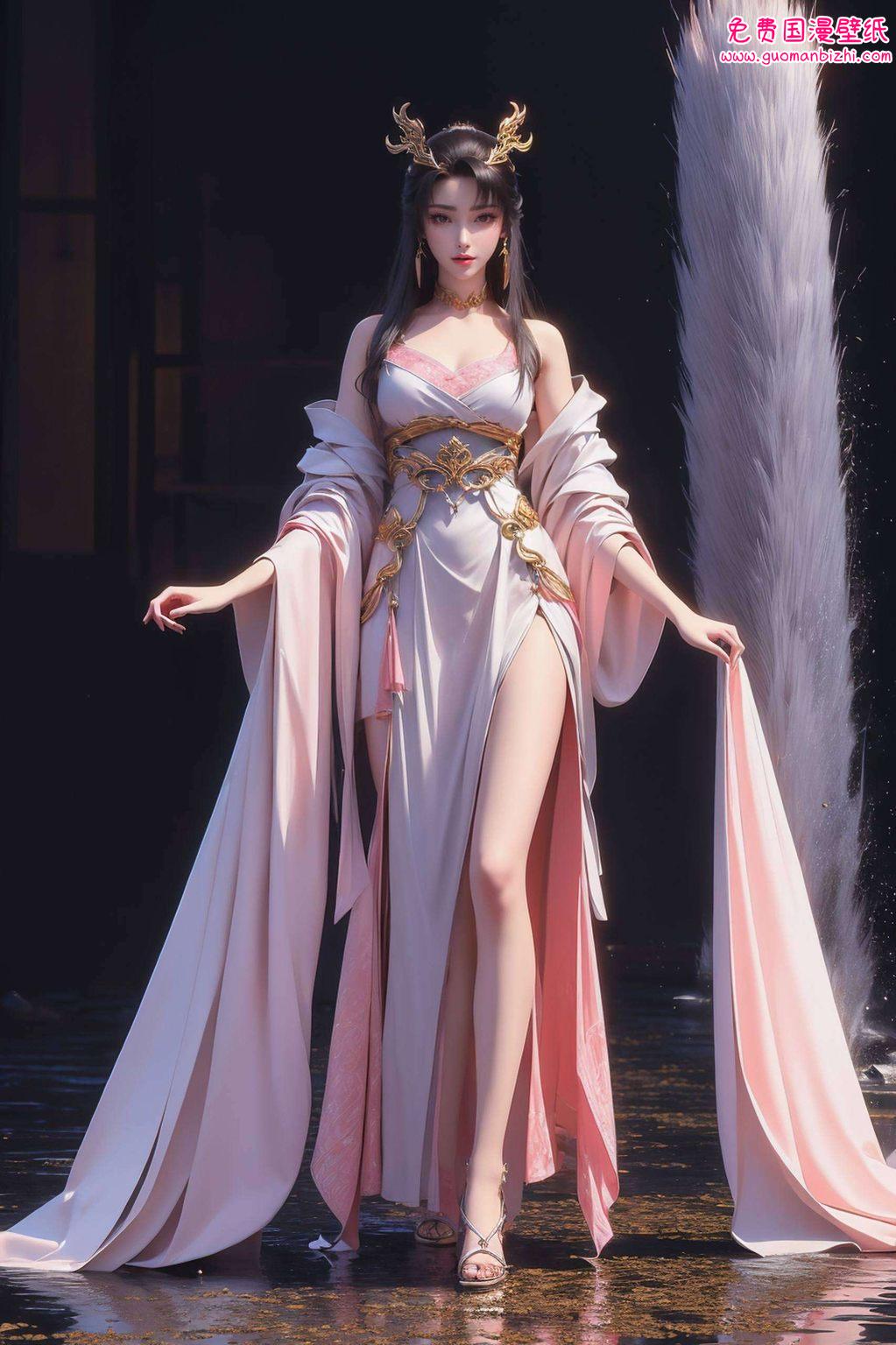 AI壁纸AIGC免费壁纸合集，手机简洁壁纸——女神天狐仙子动漫高清精选