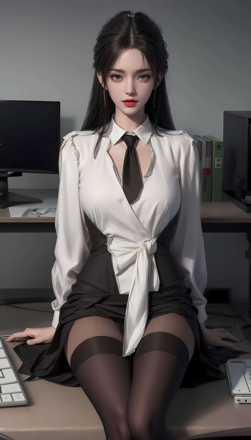 清漪裸妆风格，AI图片壁纸，免费艺术壁纸分享，iPhone专用高清壁纸集