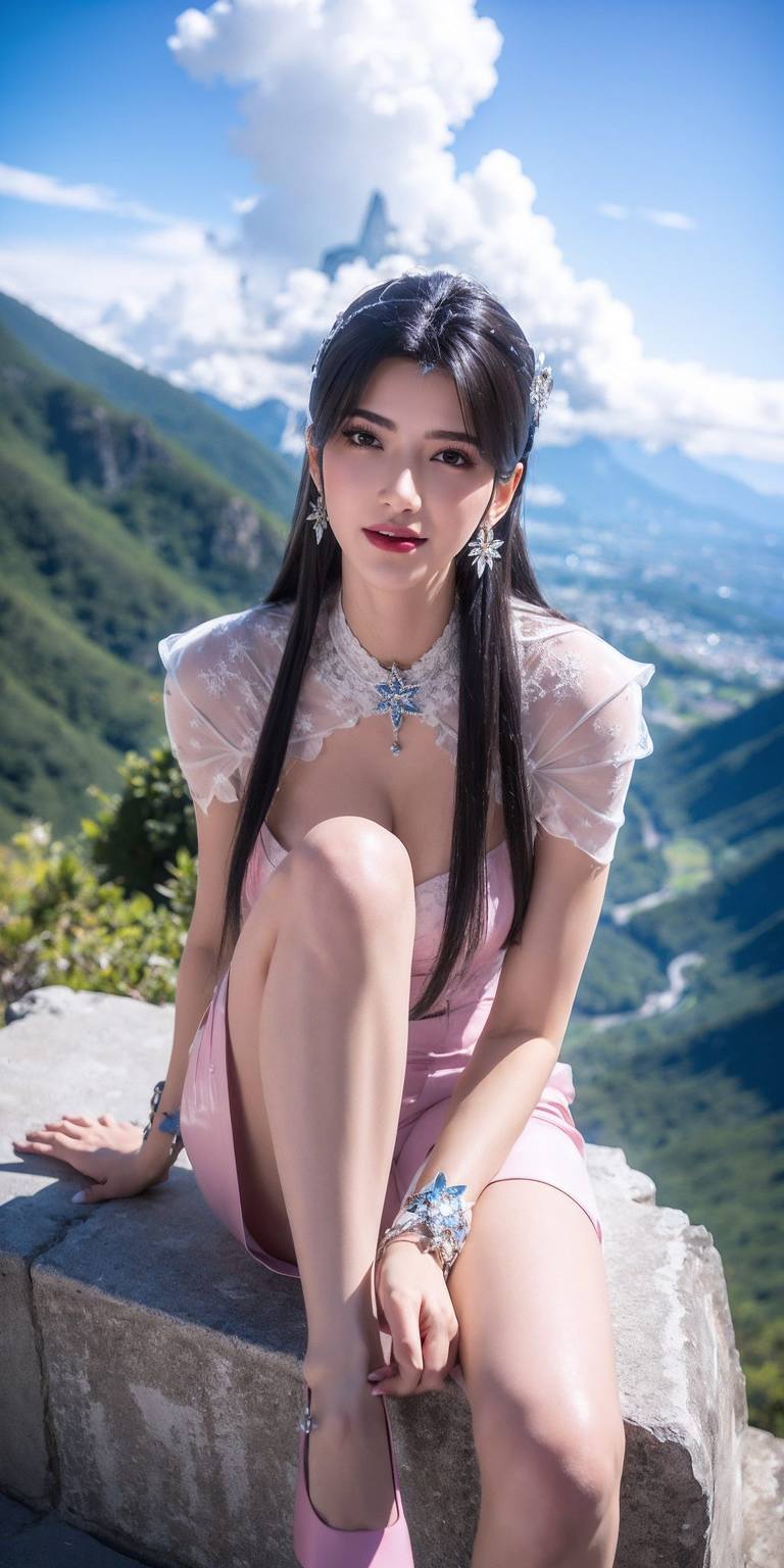 夏倾月电脑4k超清壁纸——AI绘画AIGC精细角色iPhone桌面主题精选集