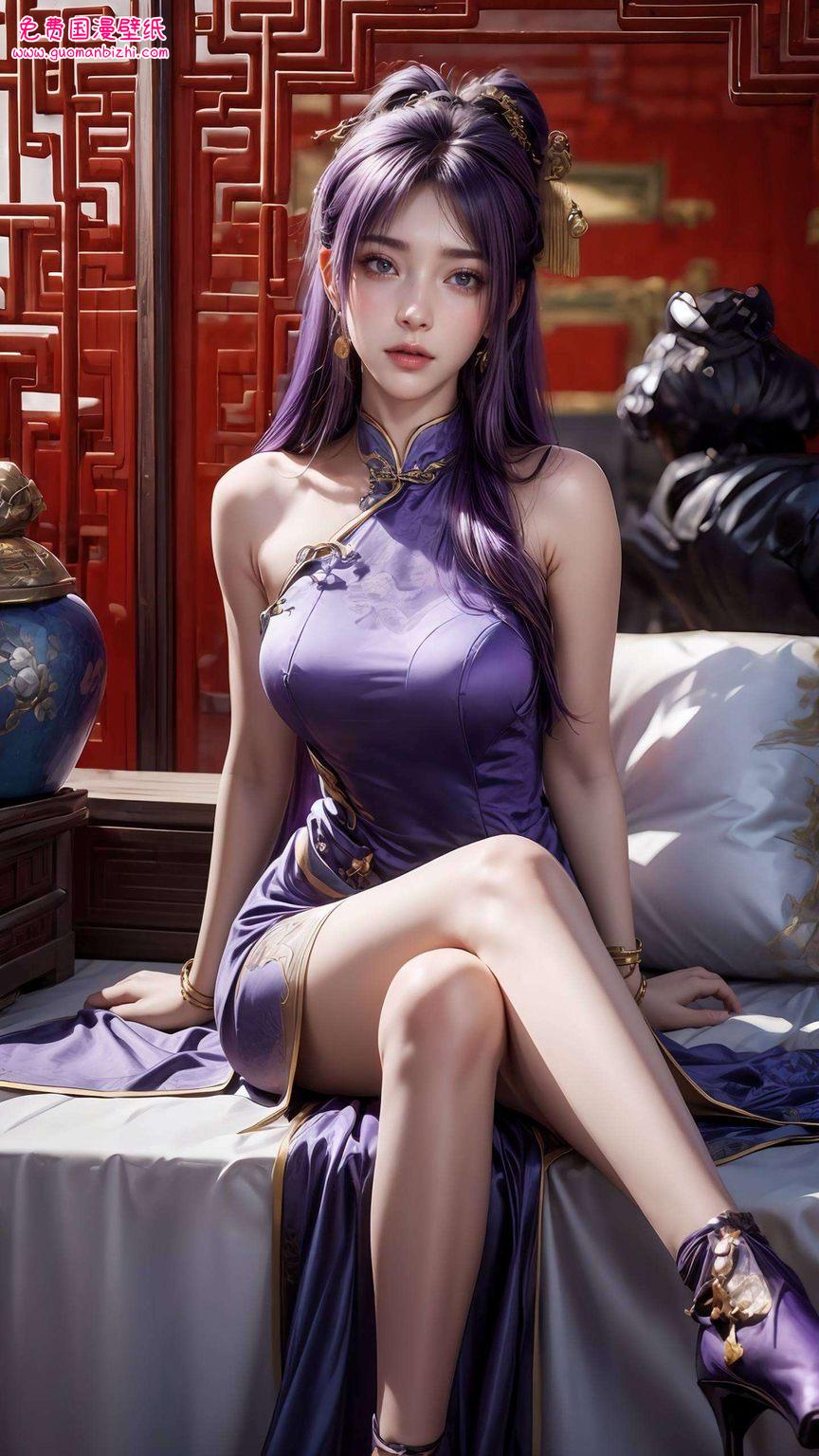 AI图例免费壁纸包，遮天姬紫月横屏装饰电脑桌面之美。