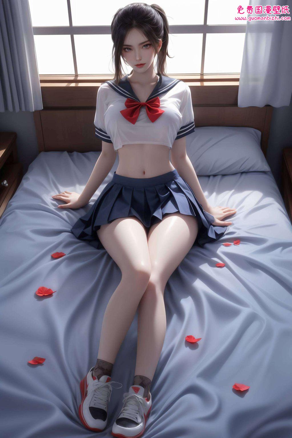 AIGC壁纸二次元壁纸苹果背景图片：焰灵姬动态男生真人魅力展现