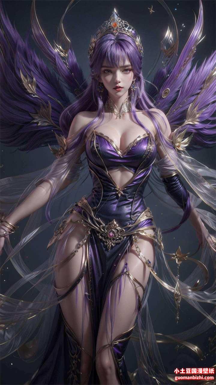 蛋仔派对至臻天穹骑士壁纸：紫色极简平板唯美手机壁纸