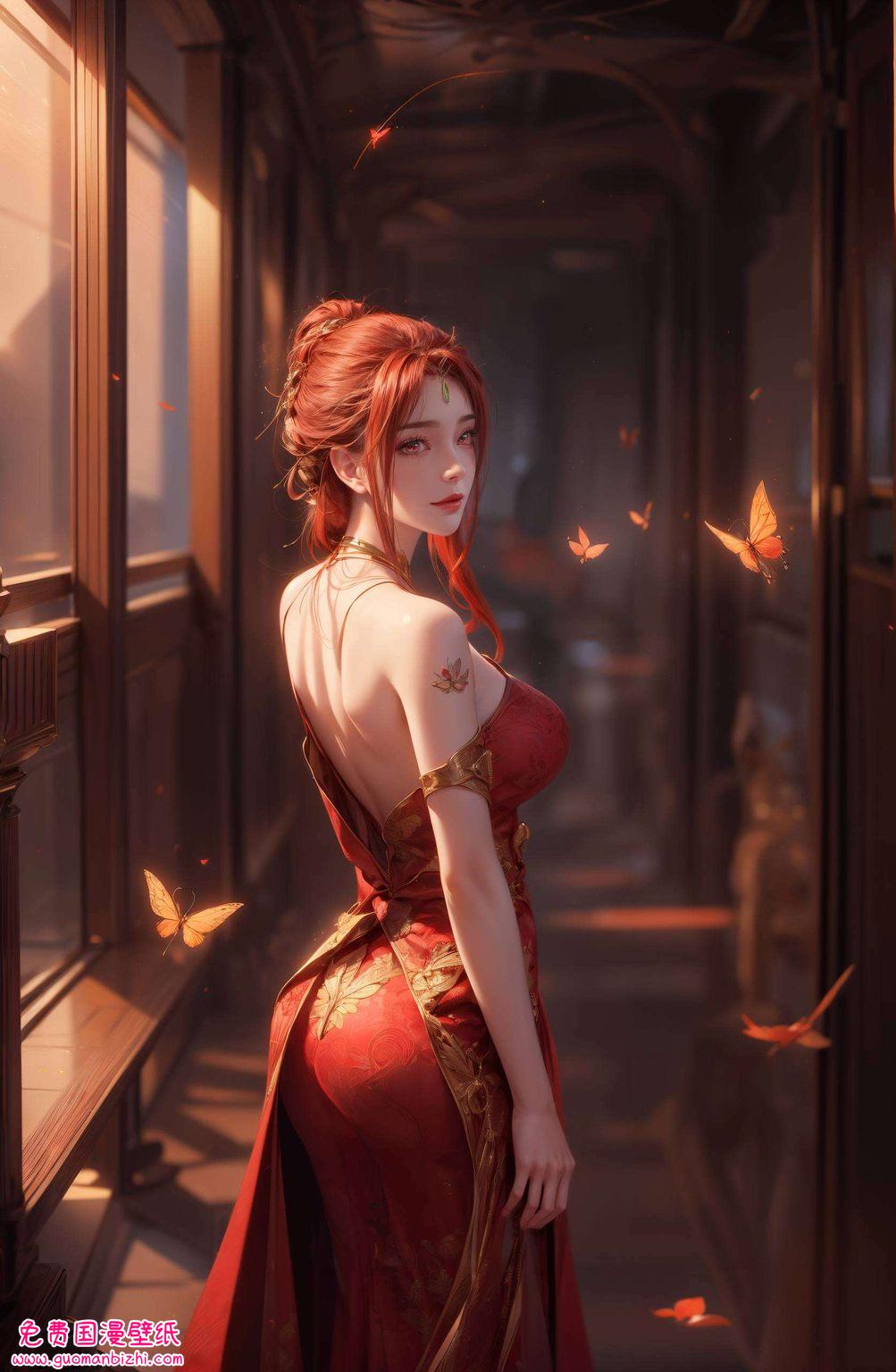 红凰动漫高清壁纸图片——AI创作AIGC，动漫壁纸苹果桌面精选集