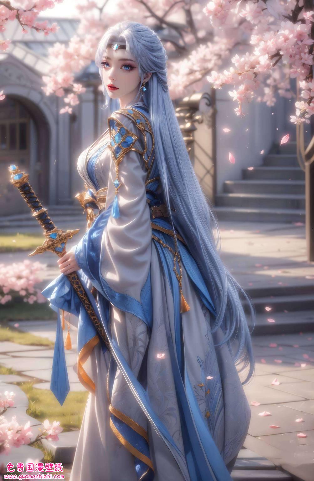 宁雨蝶竖屏动态壁纸：AI素材二次元壁纸，平板桌面背景新选择