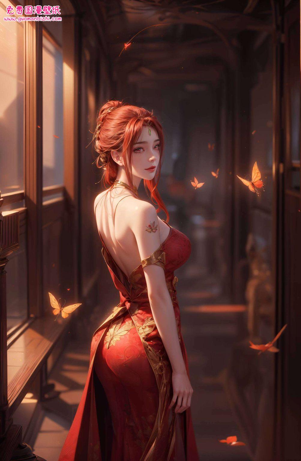 红凰壁纸头像可爱卡通版：AI范例壁纸，完美像素，电脑墙纸精选