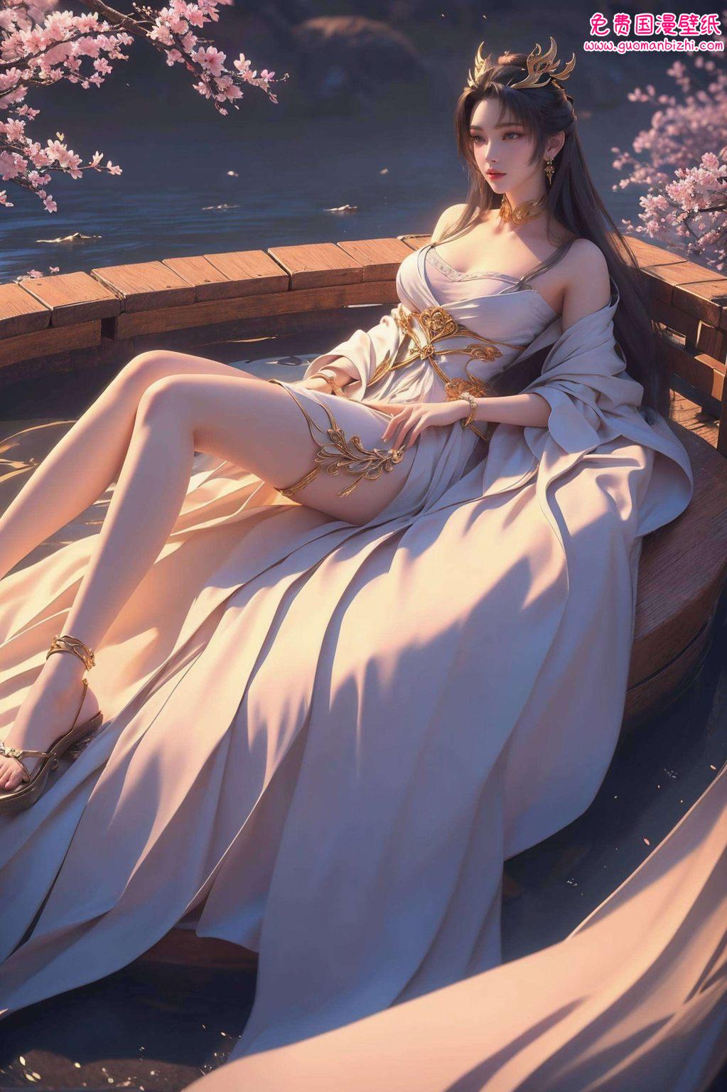 AI壁纸AIGC免费壁纸合集，手机简洁壁纸——女神天狐仙子动漫高清精选