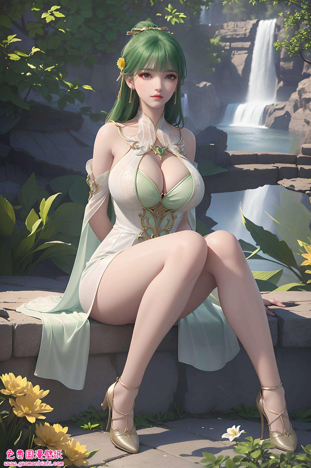 AI素材·二次元壁纸集——芙蕖落泪，iphone锁屏的艺术展现