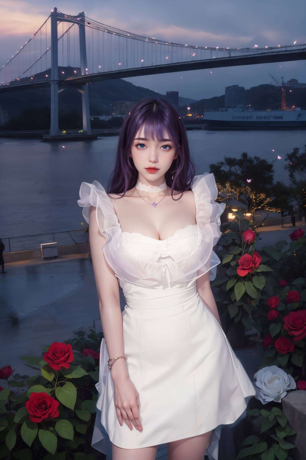 AI图片AIGC精细打造宁雨蝶角色cosplay，pc宽屏壁纸呈现完美风采