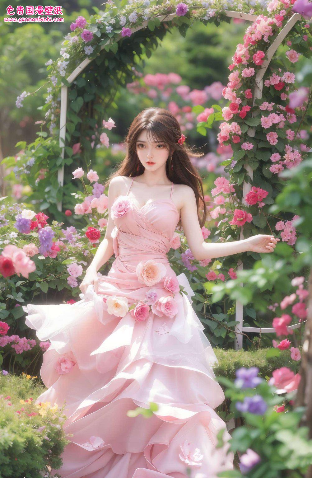 火灵儿背影壁纸动态：AI角色壁纸，完美像素，iPad可爱壁纸集锦