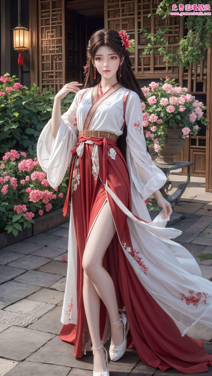 火灵儿背影壁纸动态：AI角色壁纸，完美像素，iPad可爱壁纸集锦