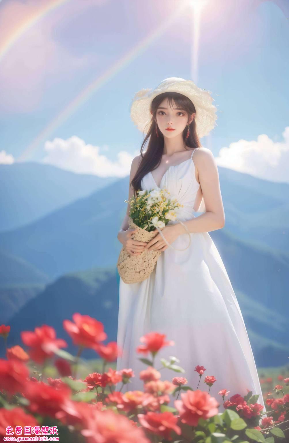 黑化火灵儿图片高清壁纸：AI素材壁纸，护眼苹果简洁风壁纸集