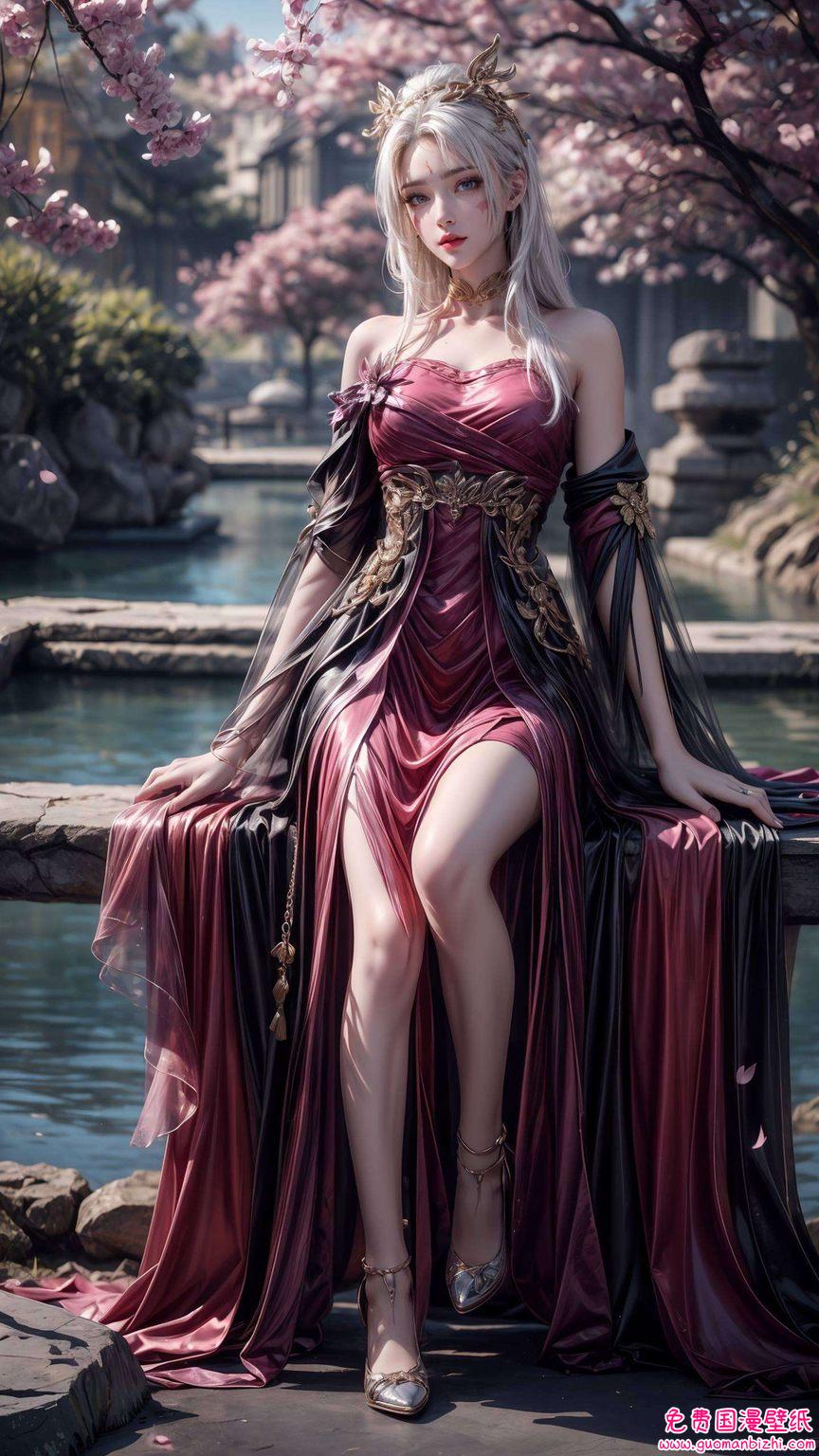 AI绘画AIGC免费壁纸分享——天狐仙子嘟嘟唇，PCins风绝美呈现。