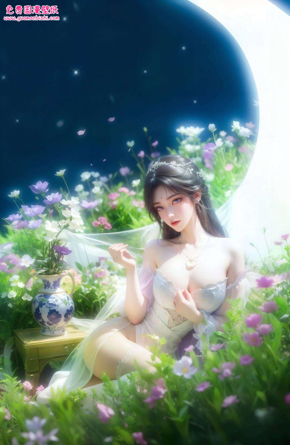 超还原动漫壁纸：月婵仙子面纱动态，PC壁纸里的细腻风情