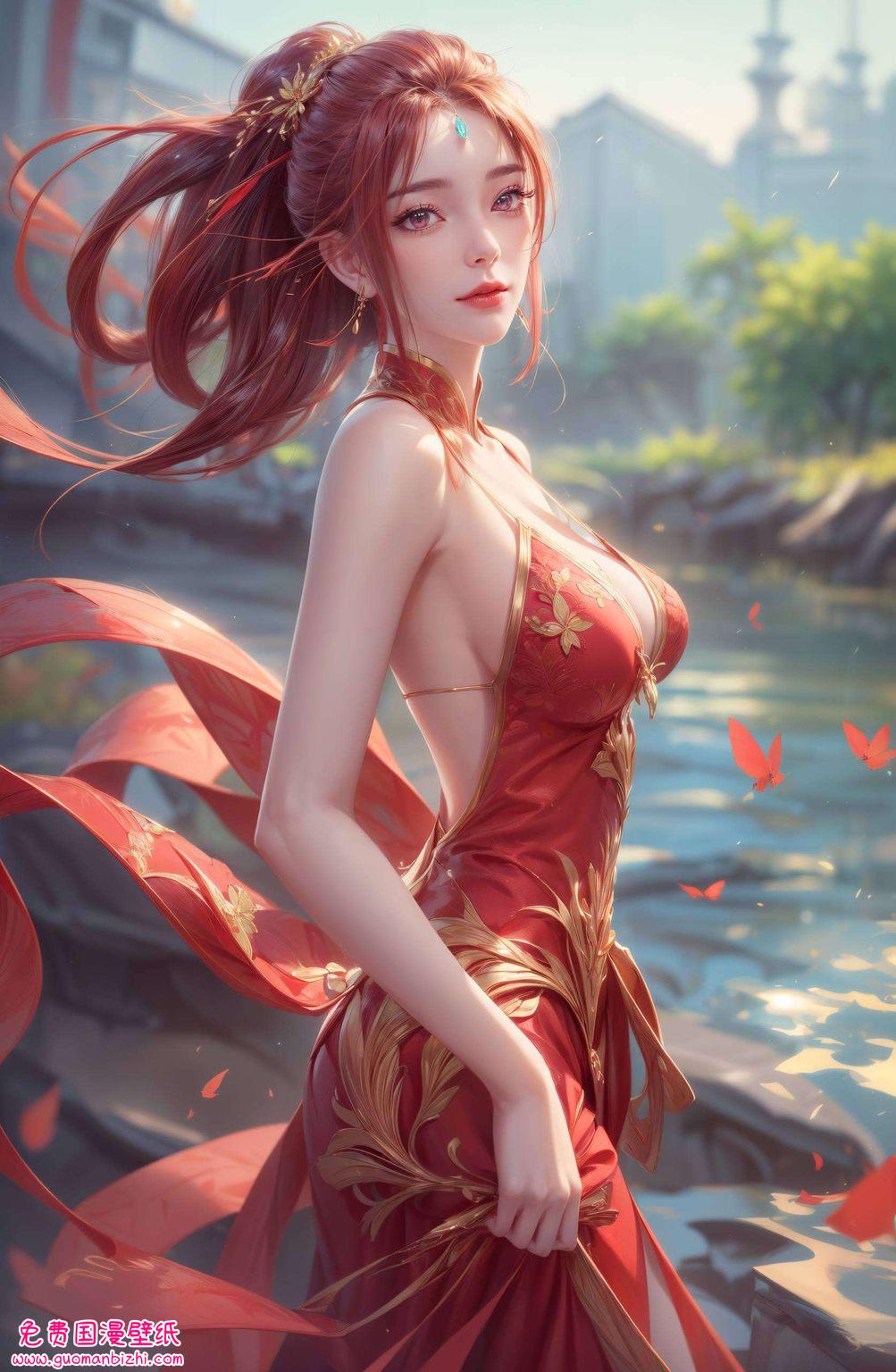 红凰壁纸横：AI图片AIGC极简风格，电脑Ins风视觉盛宴