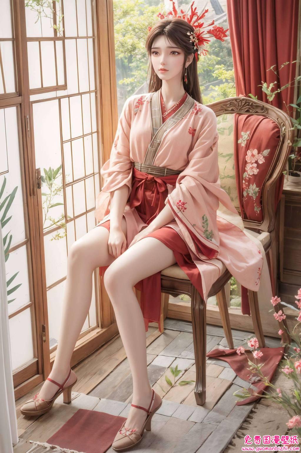 护眼壁纸免费壁纸秀：古风动漫美女火灵儿高清iPad壁纸集