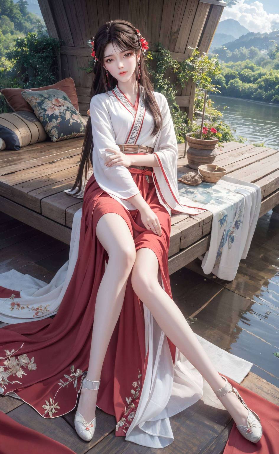 AI生成壁纸，精细描绘火灵儿，安卓简洁风格，高清角色壁纸何处寻？