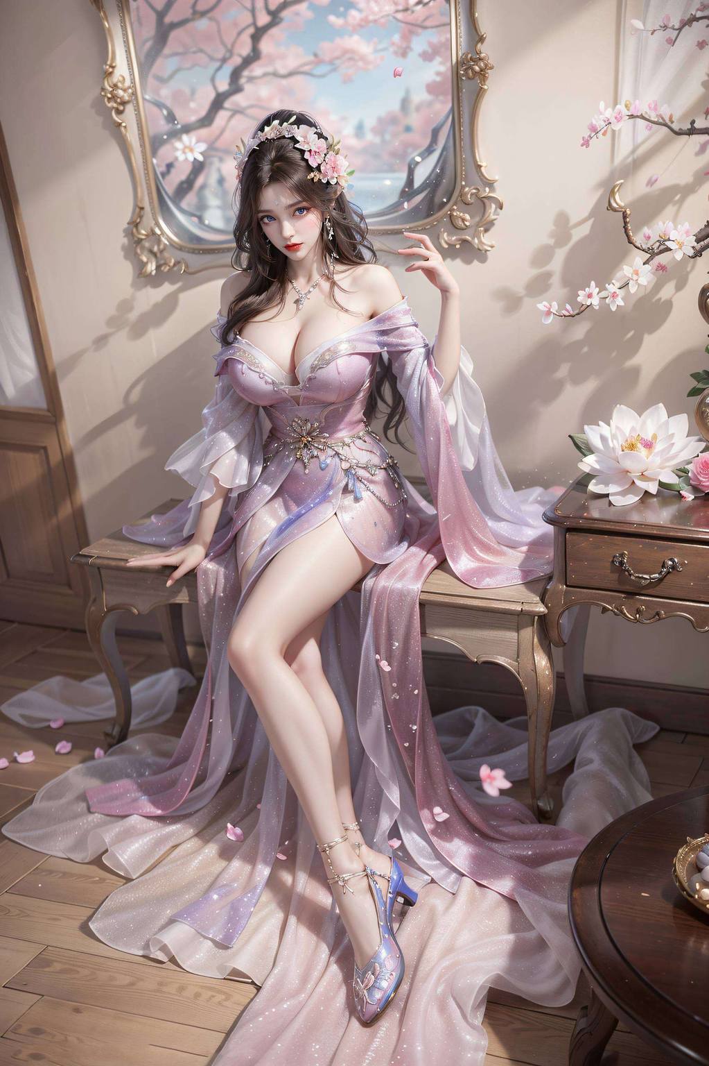 AIGC素材动漫壁纸手机墙纸——月婵高清精选集