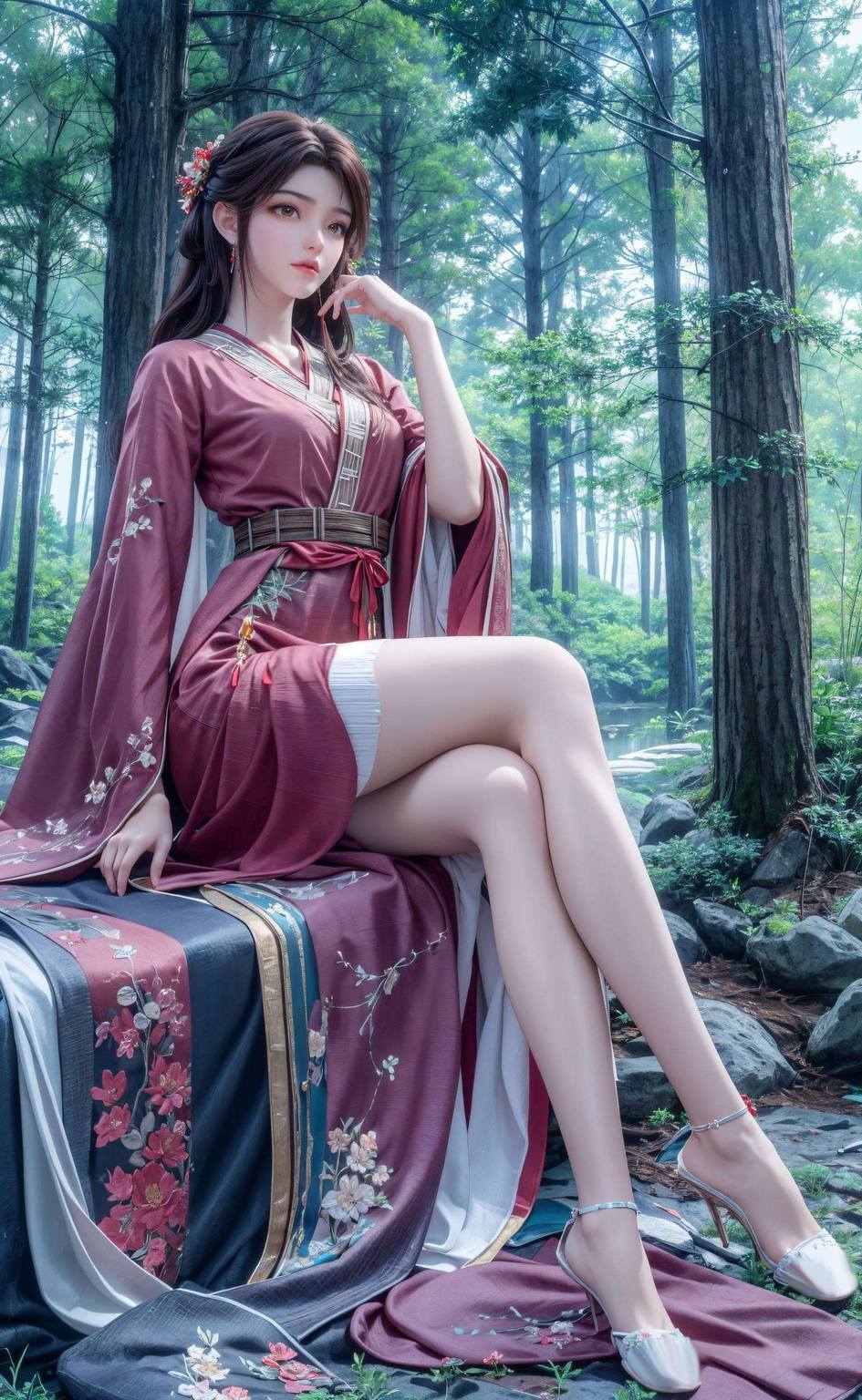 AI生成壁纸，精细描绘火灵儿，安卓简洁风格，高清角色壁纸何处寻？