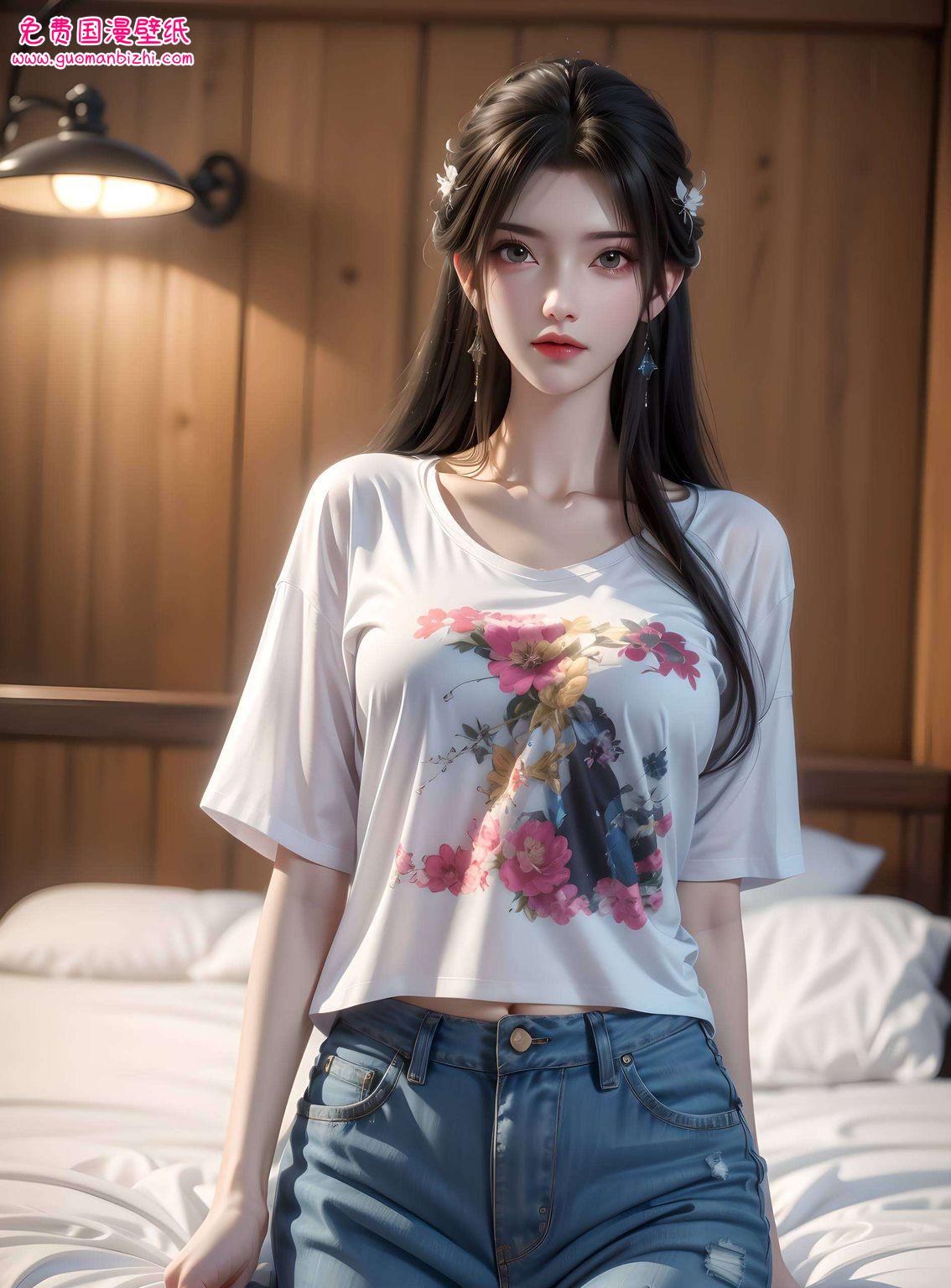 AI创作古风壁纸秀——清漪仙子高清全身免费壁纸，安卓专属