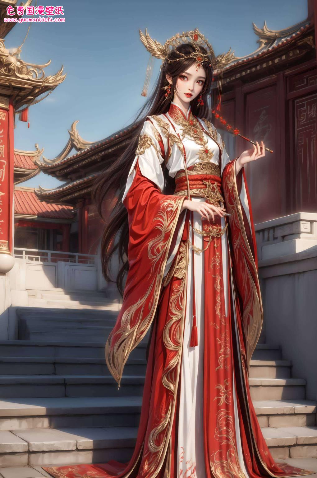 石昊火灵儿：AI动漫人物壁纸，免费合集，iPhone桌面必备图片