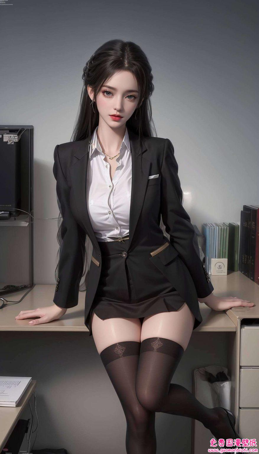 AI创作AIGC：二次元壁纸集，苹果风格可爱壁纸，清漪壁纸高清1080精选